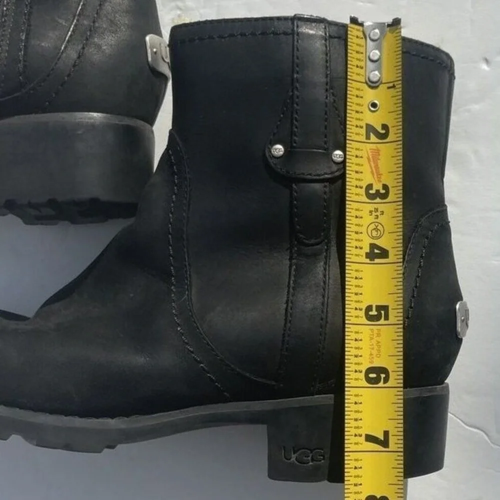 Ugg Australia Blakely Winter‎ Ankle Boots Womens Size 9.5 Black Fur Shoes
